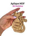 Apliques em MDF - Kit Trevo Gatinhos