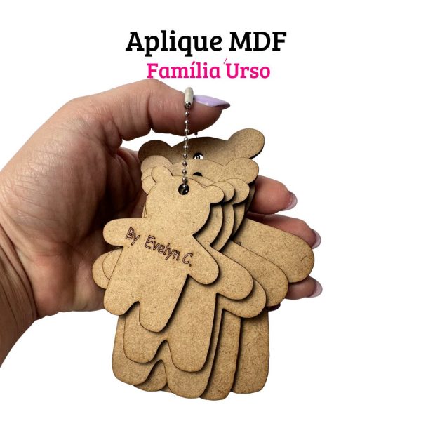 Apliques em MDF - Kit Ursinho - Imagem 1