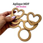 Apliques em MDF - Kit Óculos