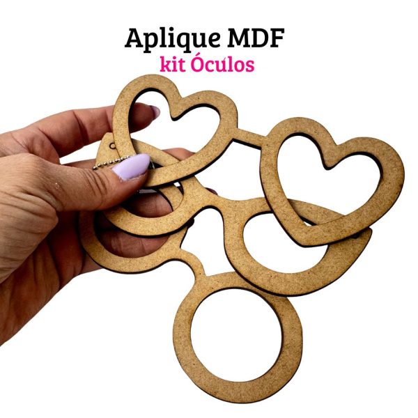 Apliques em MDF - Kit Óculos - Imagem 1