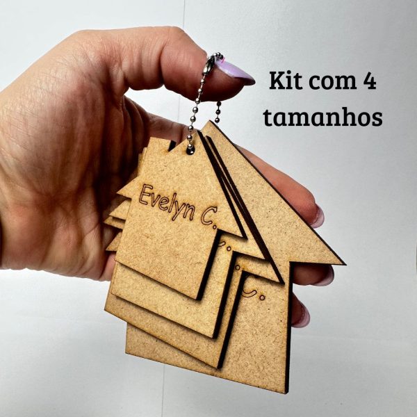 Apliques em MDF - Kit Casinhas - Imagem 2