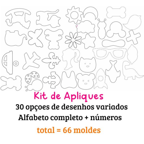 Molde em MDF - Kit de Apliques - Imagem 4