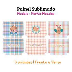 Painel Sublimado - kit Porta Moedas Capivara 3