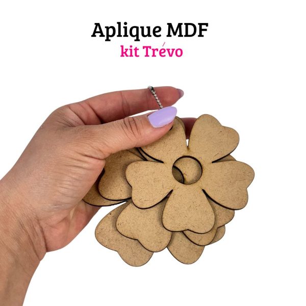 Apliques em MDF - Kit Trevo - Imagem 1
