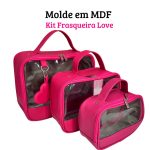 Molde em MDF - Kit Frasqueira Love