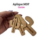 Apliques em MDF - Kit Cactos