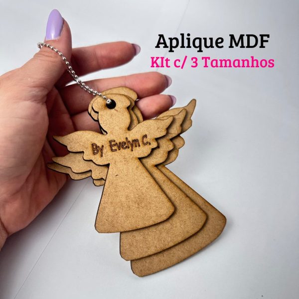 Apliques em MDF - Kit Anjinhos - Imagem 2