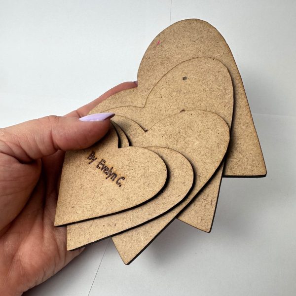 Apliques em MDF - Kit Coração - Imagem 2